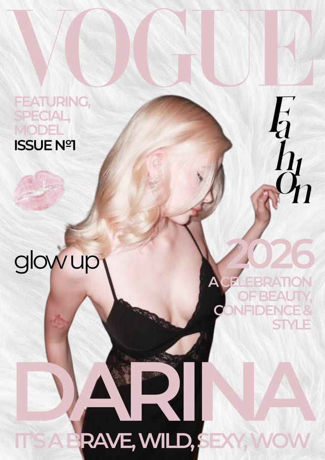 Обложка журнала «Vogue «Darina — Glow Up»»